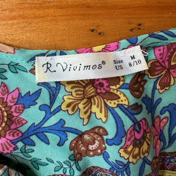 Boho Midi Dress, Teal - Picture 6 of 6